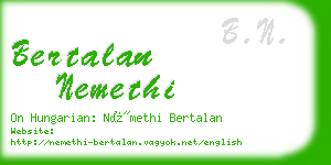 bertalan nemethi business card